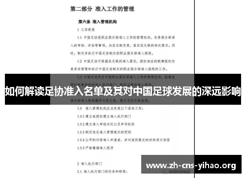 如何解读足协准入名单及其对中国足球发展的深远影响