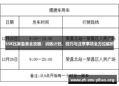 55K比赛备赛全攻略：训练计划、技巧与注意事项全方位解析