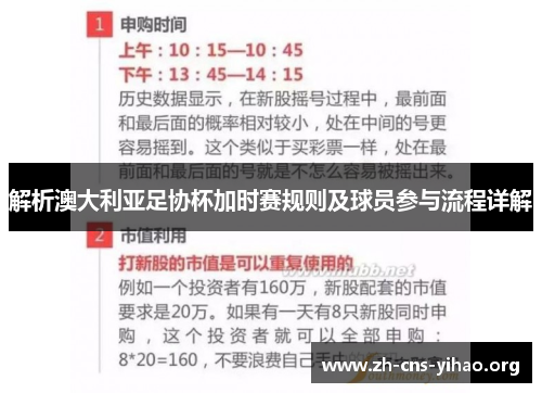 解析澳大利亚足协杯加时赛规则及球员参与流程详解